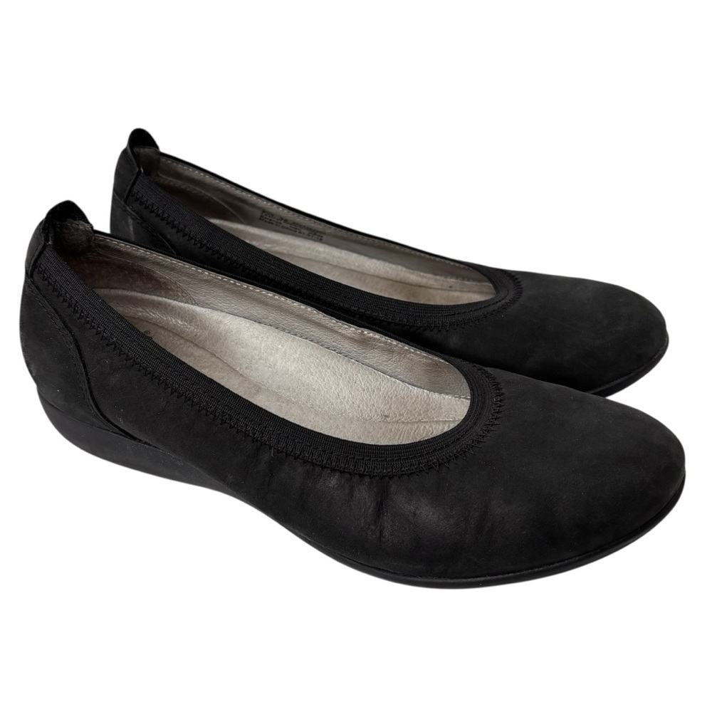 Dansko Womens Kristen Black Nubuck Ballet Flats Comfort Shoe Size 38 US 7.5 / 8